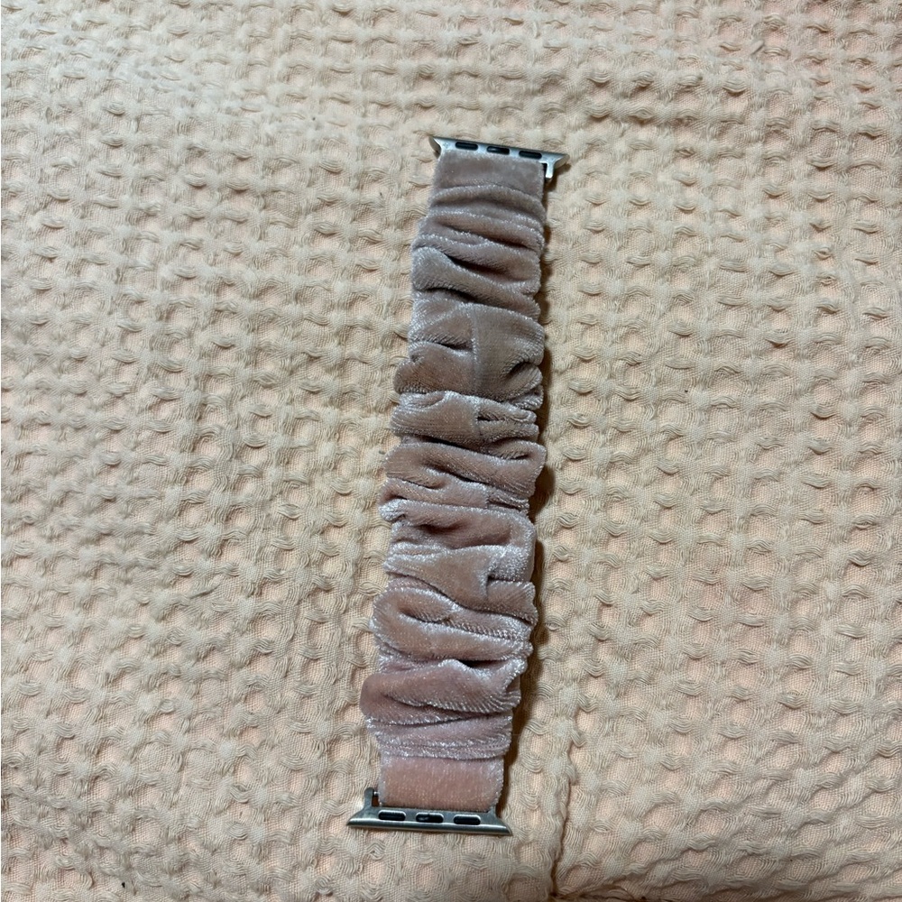 Velvet Pink Scrunchie Apple Watch Band